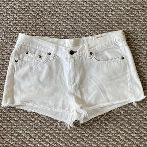Rag & Bone white Denim shorts 29